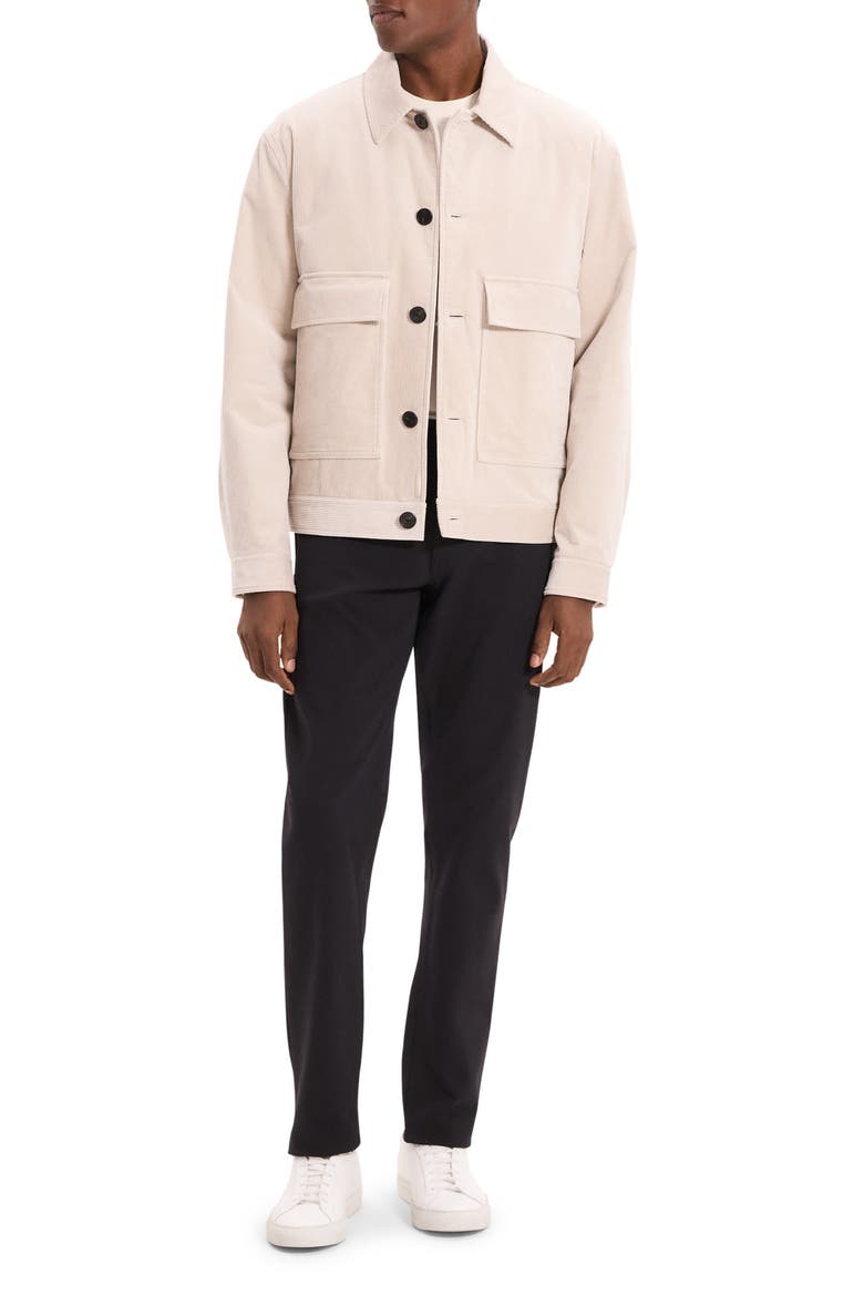 Perfect Corduroy Button-Up Jacket, Alternate, color, ALABASTER