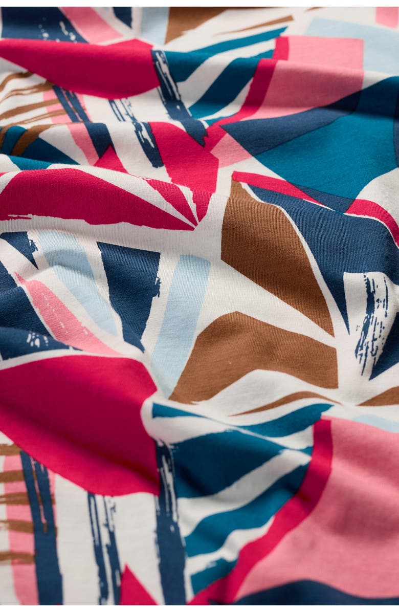 Seasalt Cornwall Sun Gleam Sleeveless Stretch Organic Cotton Jersey Midi Dress, Alternate, color, Spinnaker Sails Chalk