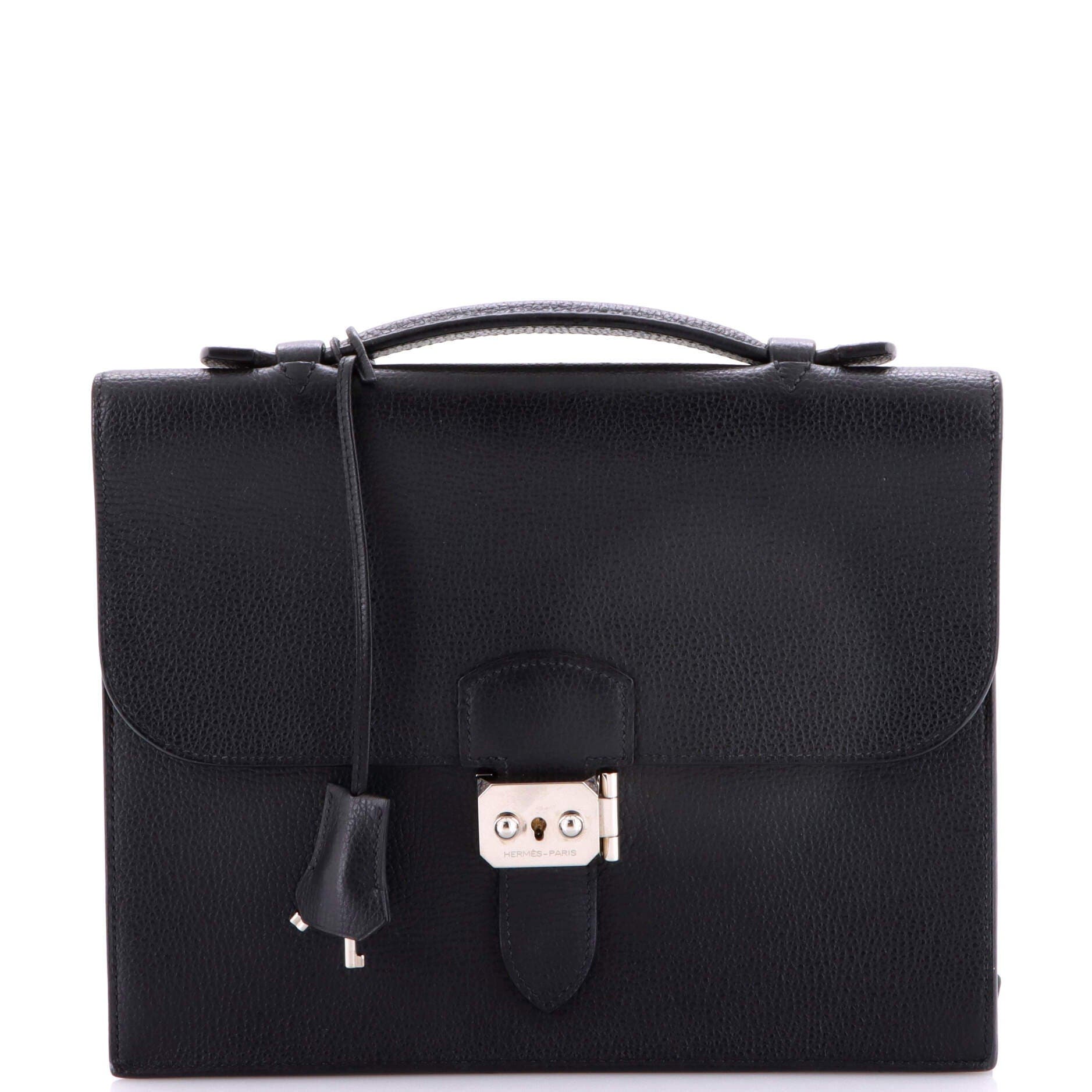 Pre-Owned Hermes Sac a Depeches Bag Ardennes 27, Main, color, Noir