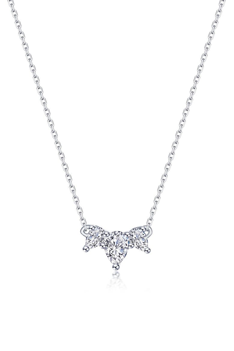 Threefold Grace Necklace, Main, color, SILVER
