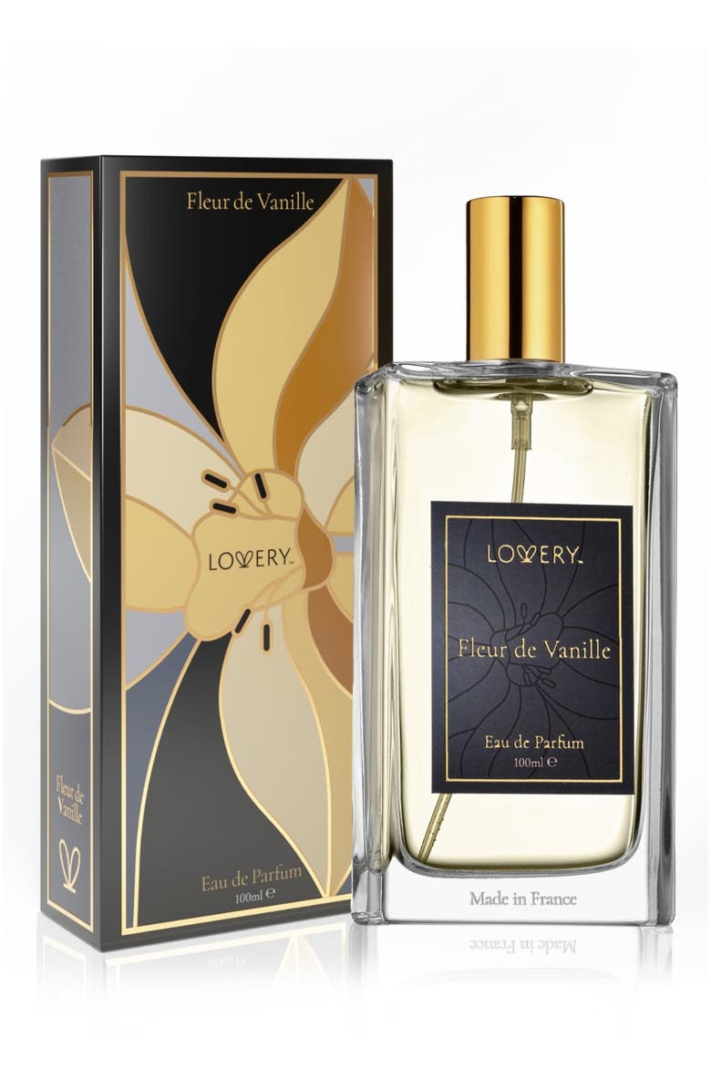 Lovery Fleur de Vanille Eau de Parfum, Made in France, 3.4 oz, Main, color, Black, Gold, Cream, Beige