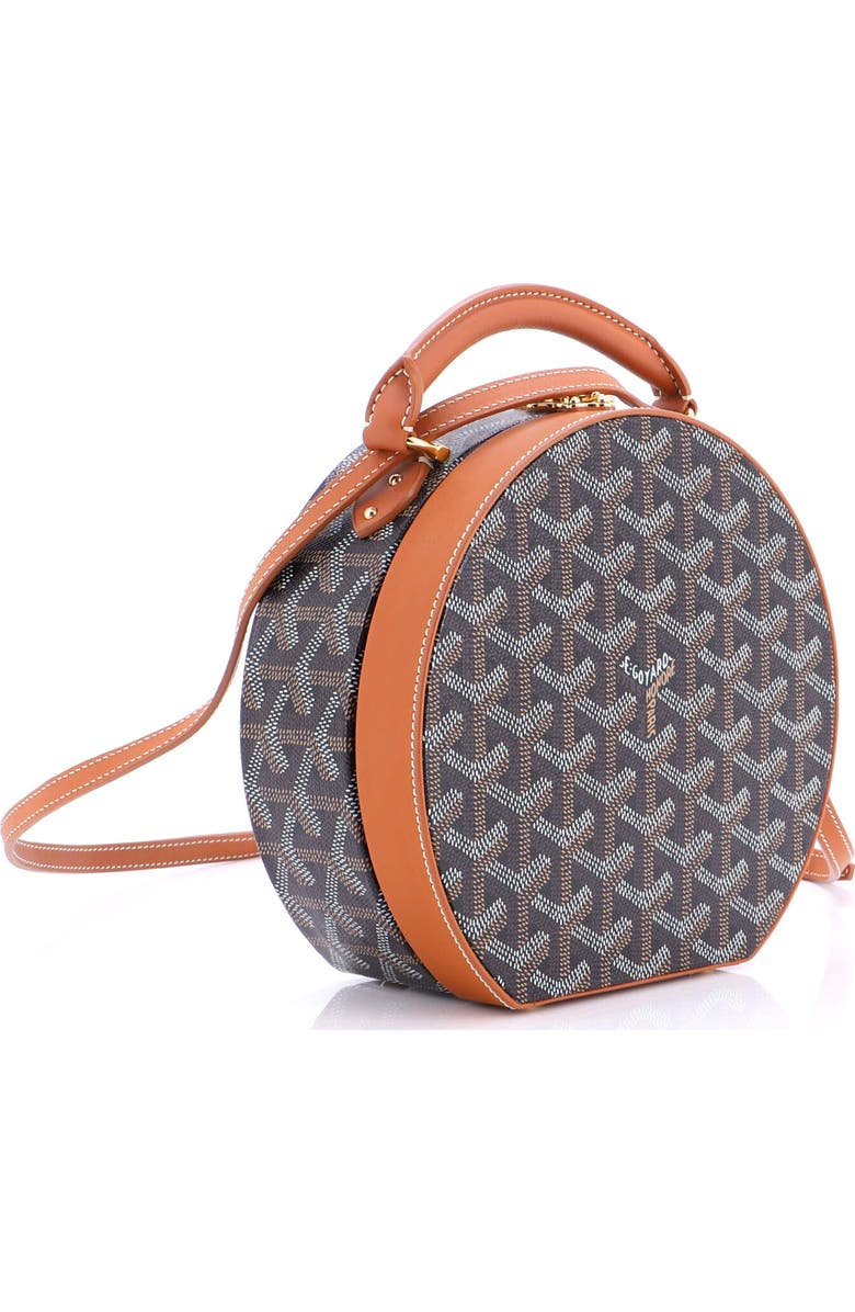 Pre-Owned Goyard Alto Hatbox Bag Coated Canvas, Alternate, color, Brown