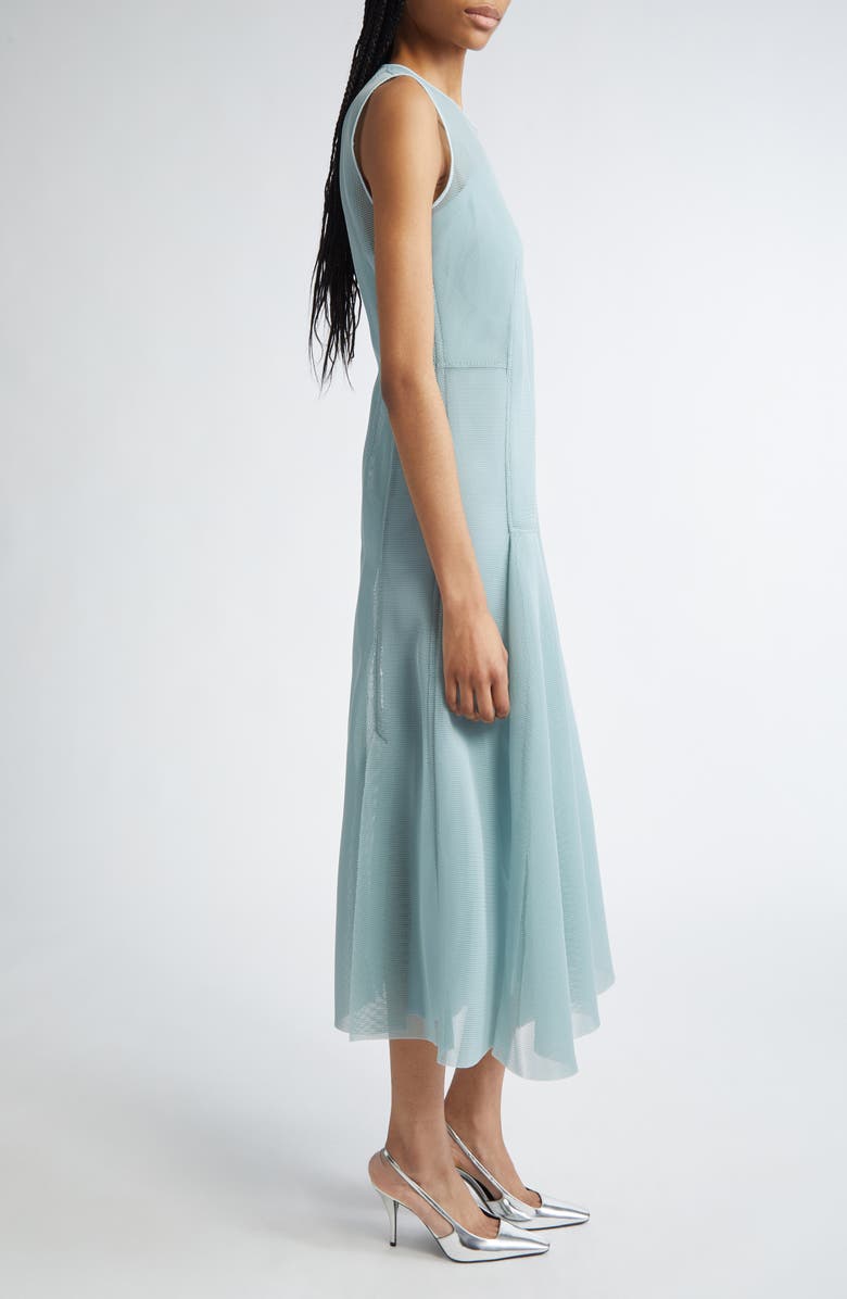 Akris Asymmetric Techno Mesh Midi Dress, Alternate, color,
