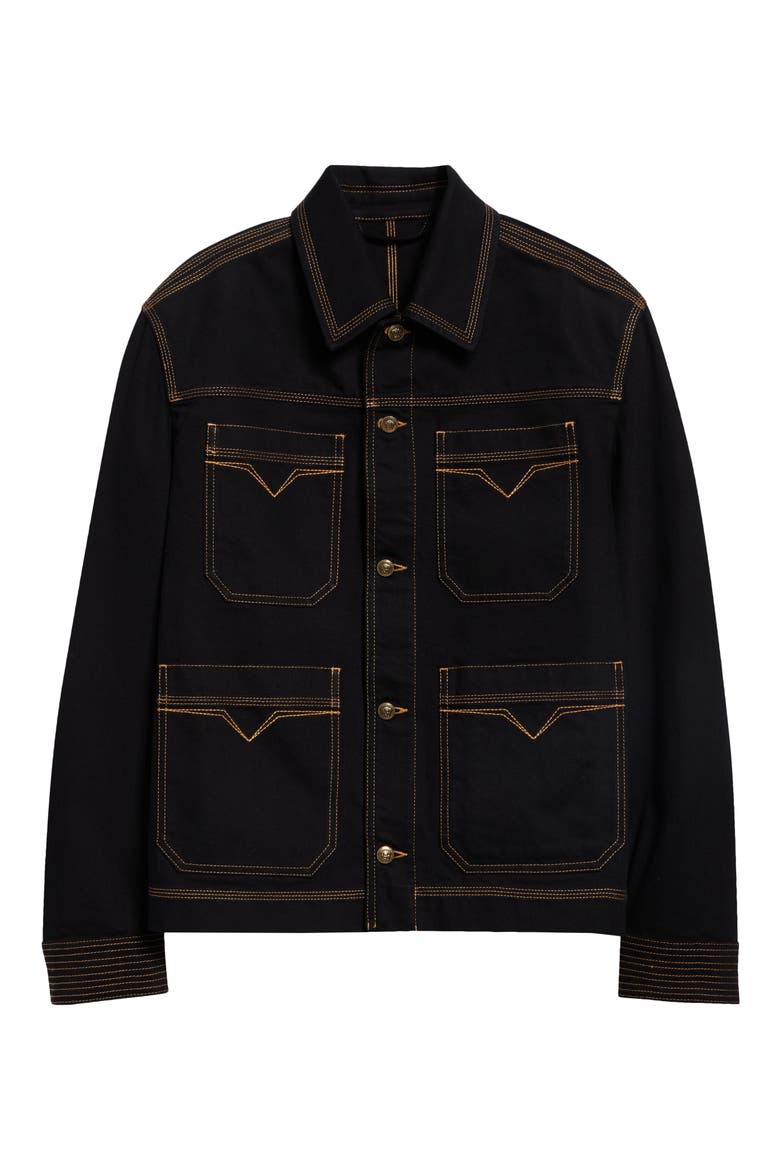 Denim Jacket, Main, color, BLACK