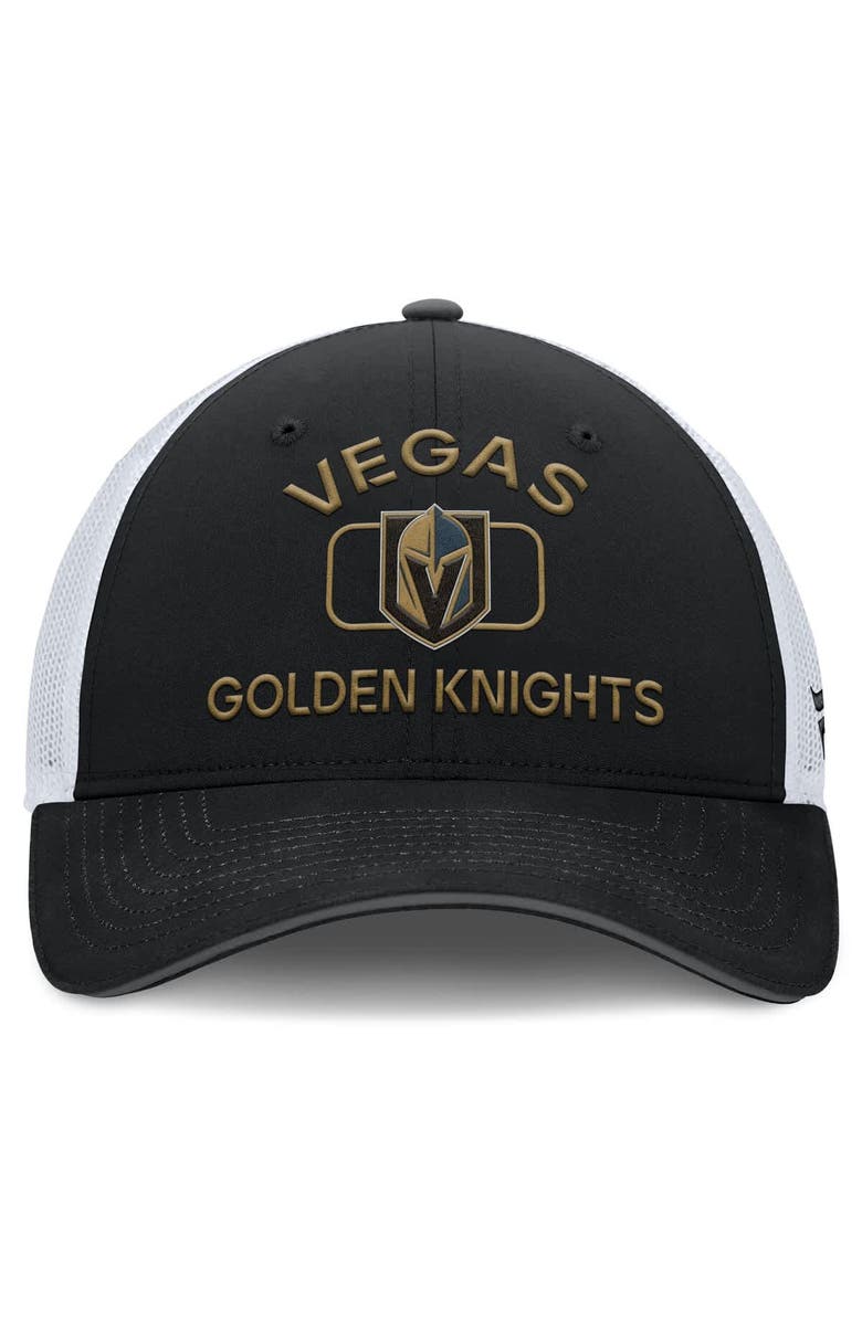 FANATICS Men's Fanatics Black/White Vegas Golden Knights Authentic Pro Rink Trucker Hat, Alternate, color, Black
