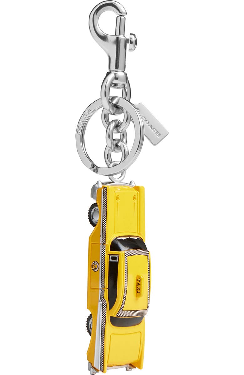 COACH Taxi Bag Charm, Main, color, Yellow Multi