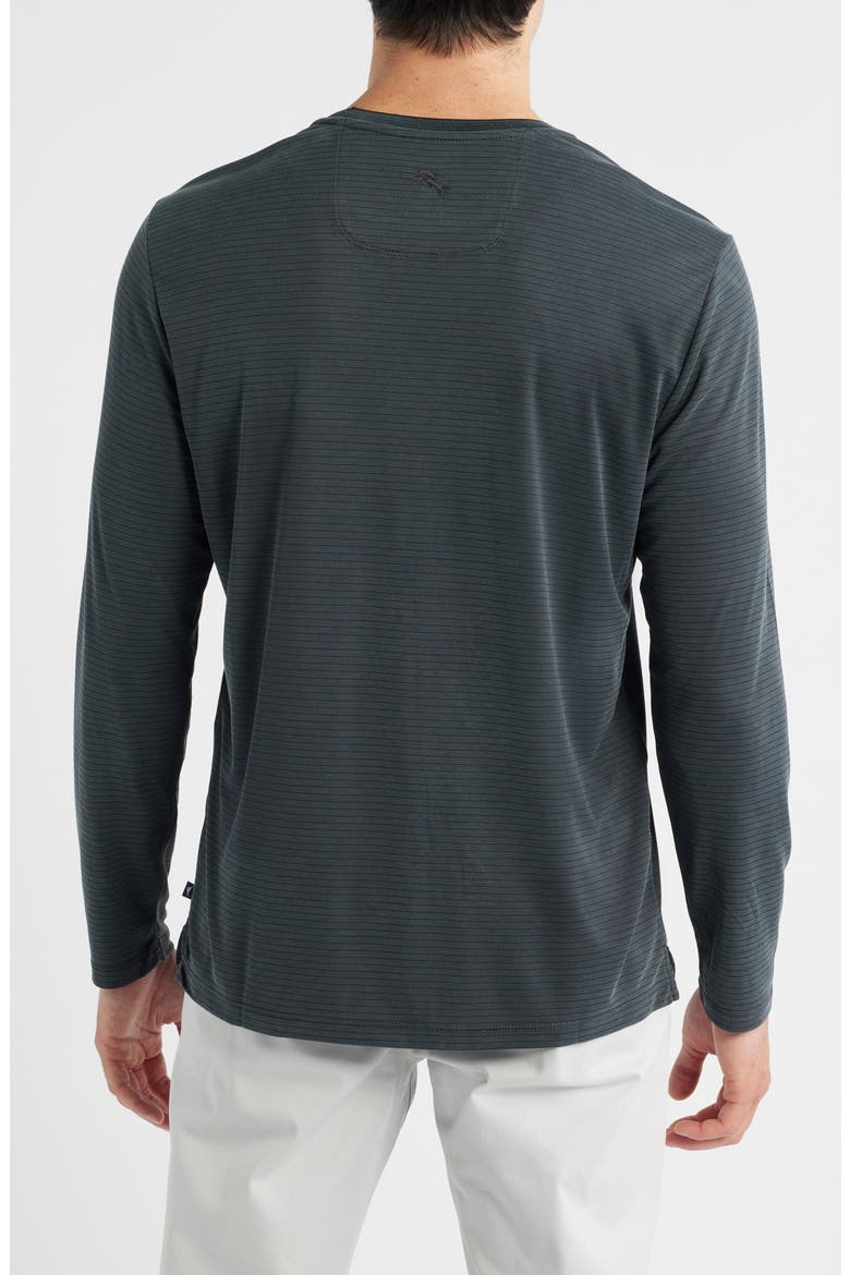 Bay Stripe Long Sleeve T-Shirt, Alternate, color, COAL