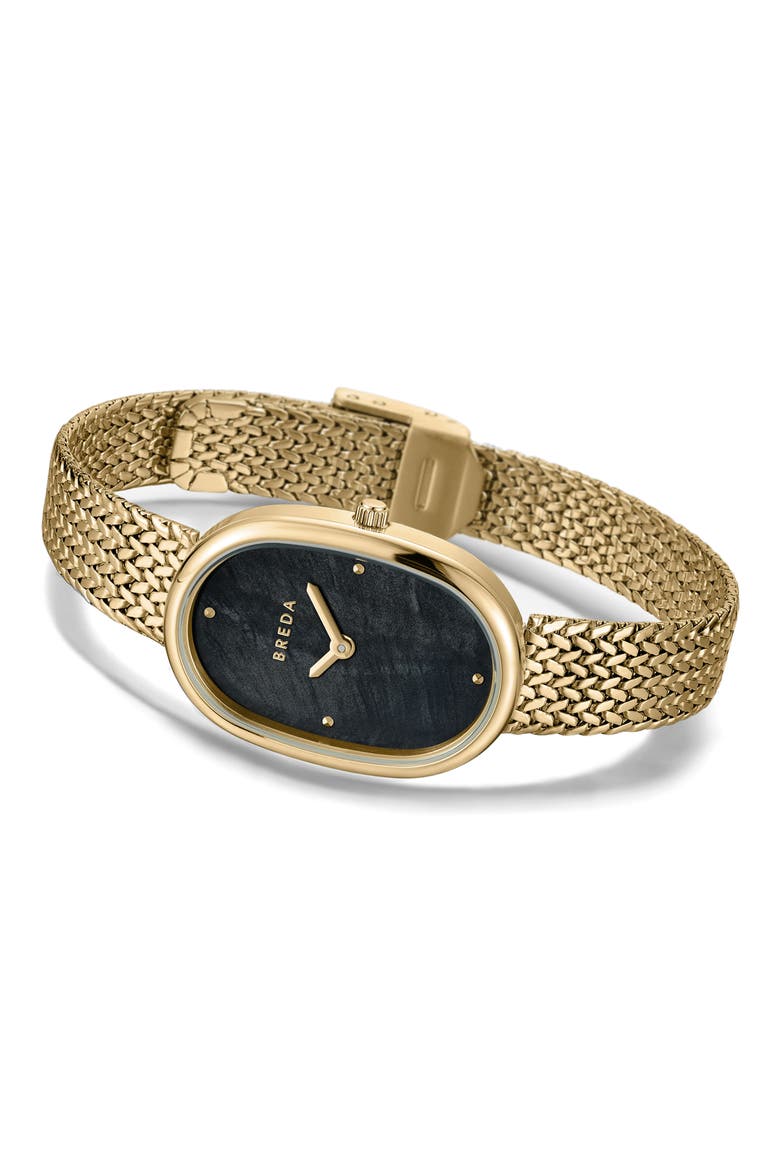 Jane Mesh Strap Watch, 23mm, Alternate, color, 18K GOLD-PLATED