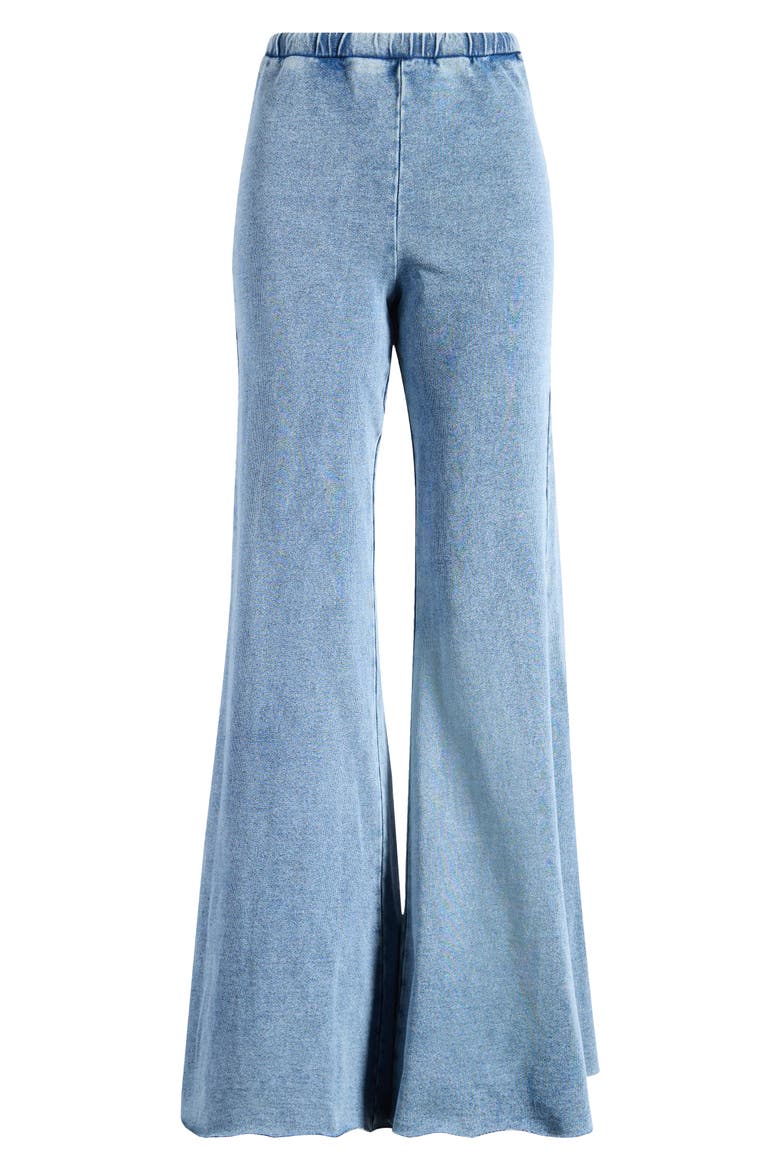 Jeanius Flare Cotton French Terry Pants, Alternate, color, INDIGO586
