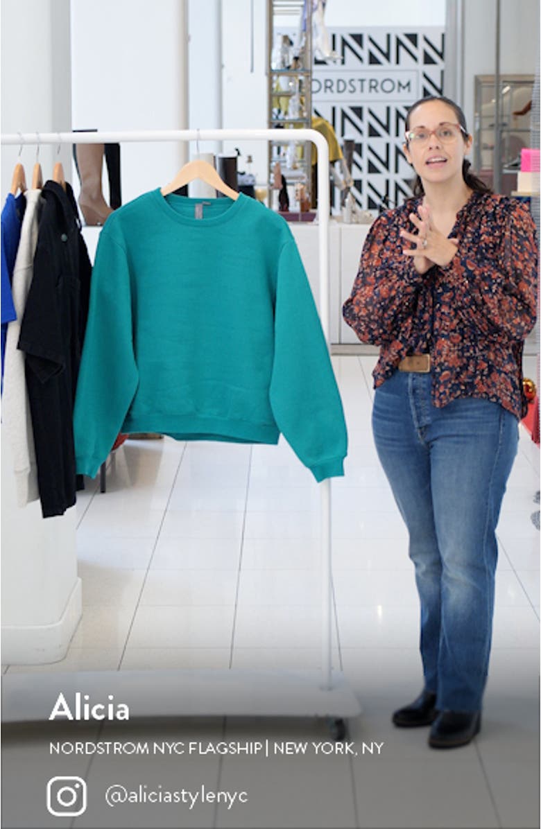 The Elevated Cotton Blend Crewneck Sweatshirt, sales video thumbnail