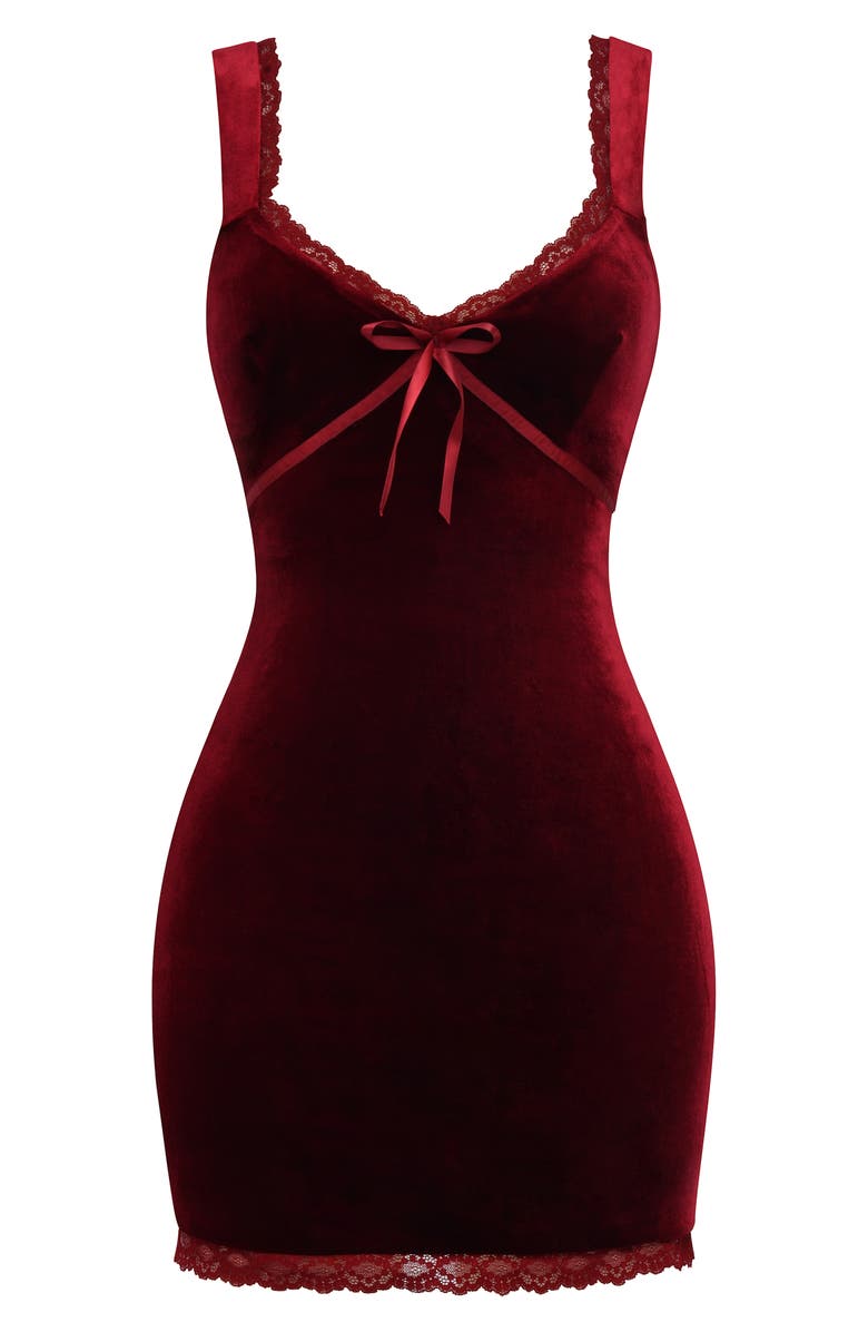 Mistress Rocks Velvet Cocktail Minidress, Alternate, color, 