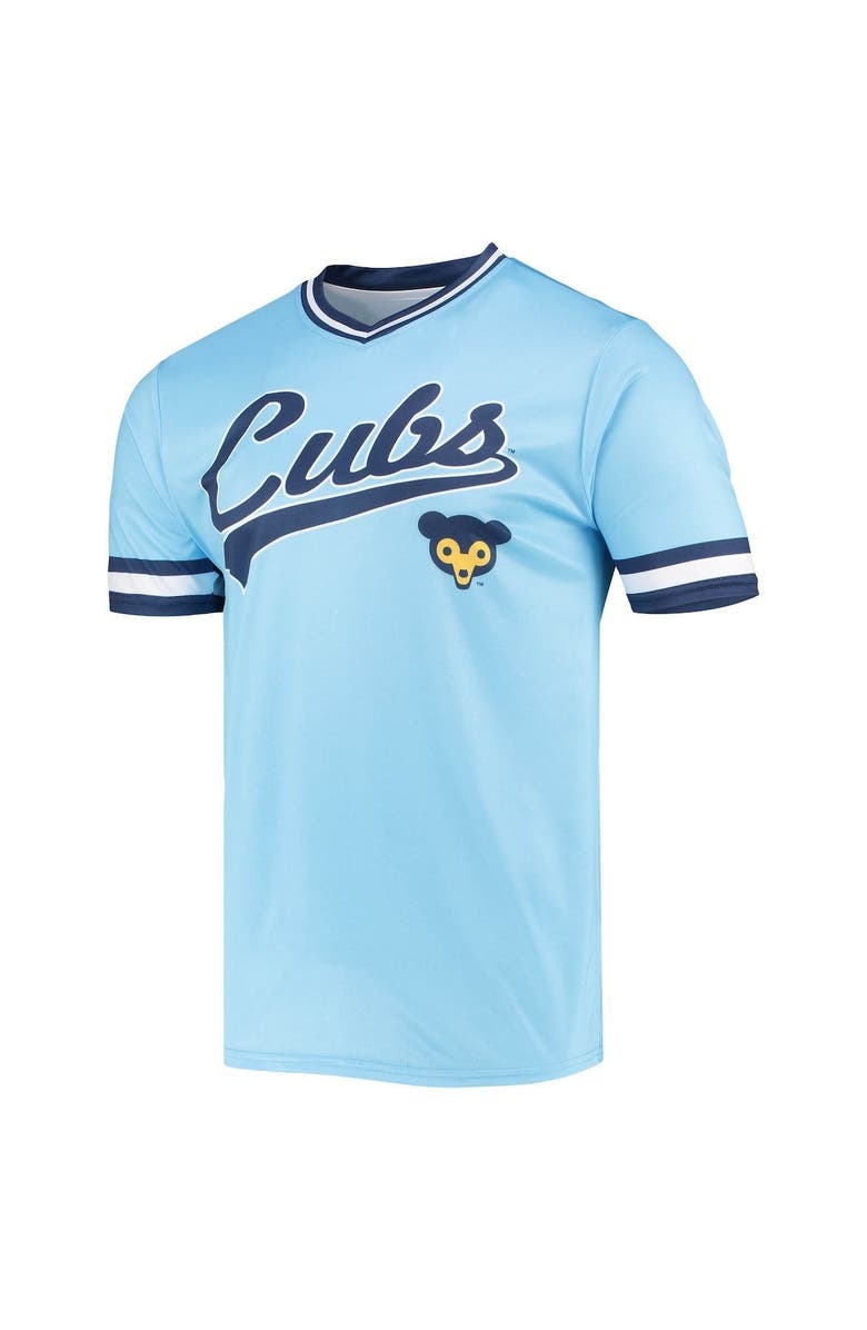 STITCHES Men's Stitches Blue/Royal Chicago Cubs Cooperstown Collection V-Neck Team Color Jersey, Alternate, color, 