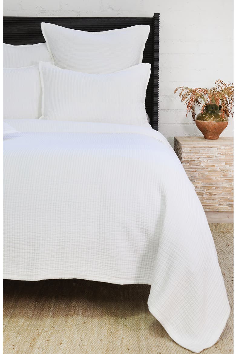 Chatham Matelassé Cotton Sham, Alternate, color, WHITE