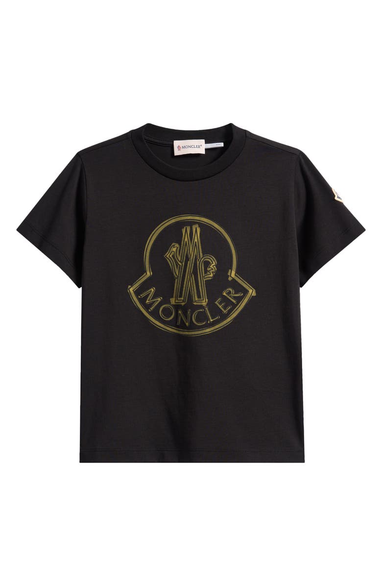 Moncler Kids' Cockerel Logo Graphic T-Shirt, Main, color, Black