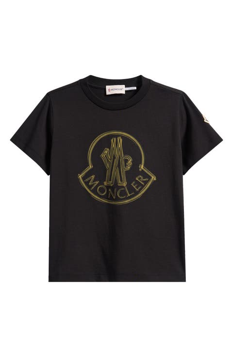 MONCLER キッズTシャツ MONCLER KIDS モンクレール ネイビー半袖Tシャツ キッズ