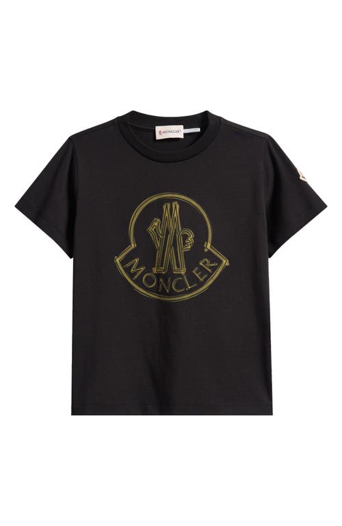 Moncler Kids' Cockerel Logo Graphic T-shirt In Black