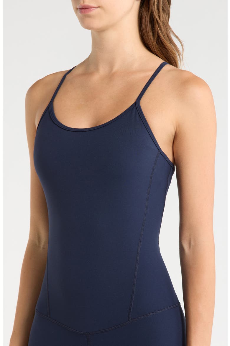 Flatlock Seam Romper, Alternate, color, NAVY BLAZER
