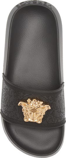 ★Versace ブラック 'La Medusa' プールスライド★ 90_1020535-1A15481_1U83P_22_La