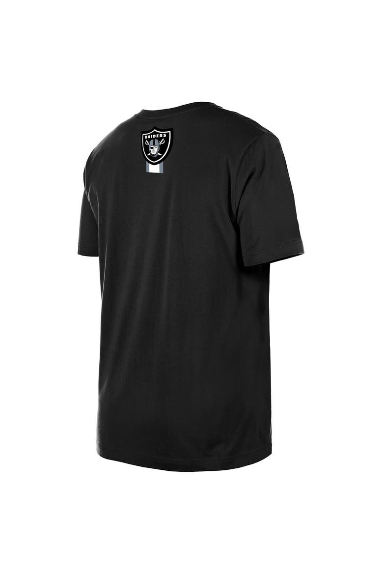 Men's New Era  Black Las Vegas Raiders 3rd Down High Density Print T-Shirt, Alternate, color, Black