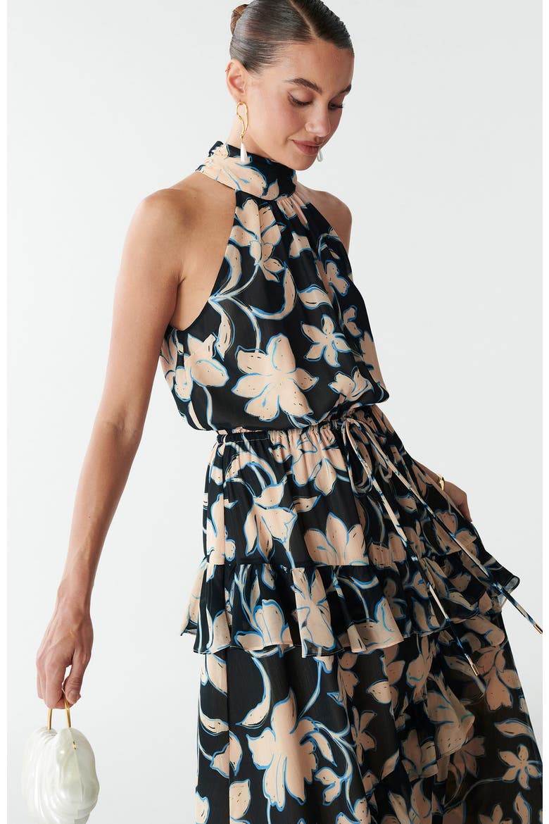 Olia Midi Dress, Alternate, color, Falling Garden