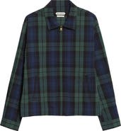 JW Anderson Plaid Cotton Seersucker Zip Jacket