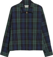 JW Anderson Plaid Cotton Seersucker Zip Jacket