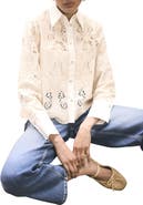 MINT VELVET Crochet Cropped Shirt