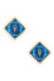 Square Stone Stud Earrings