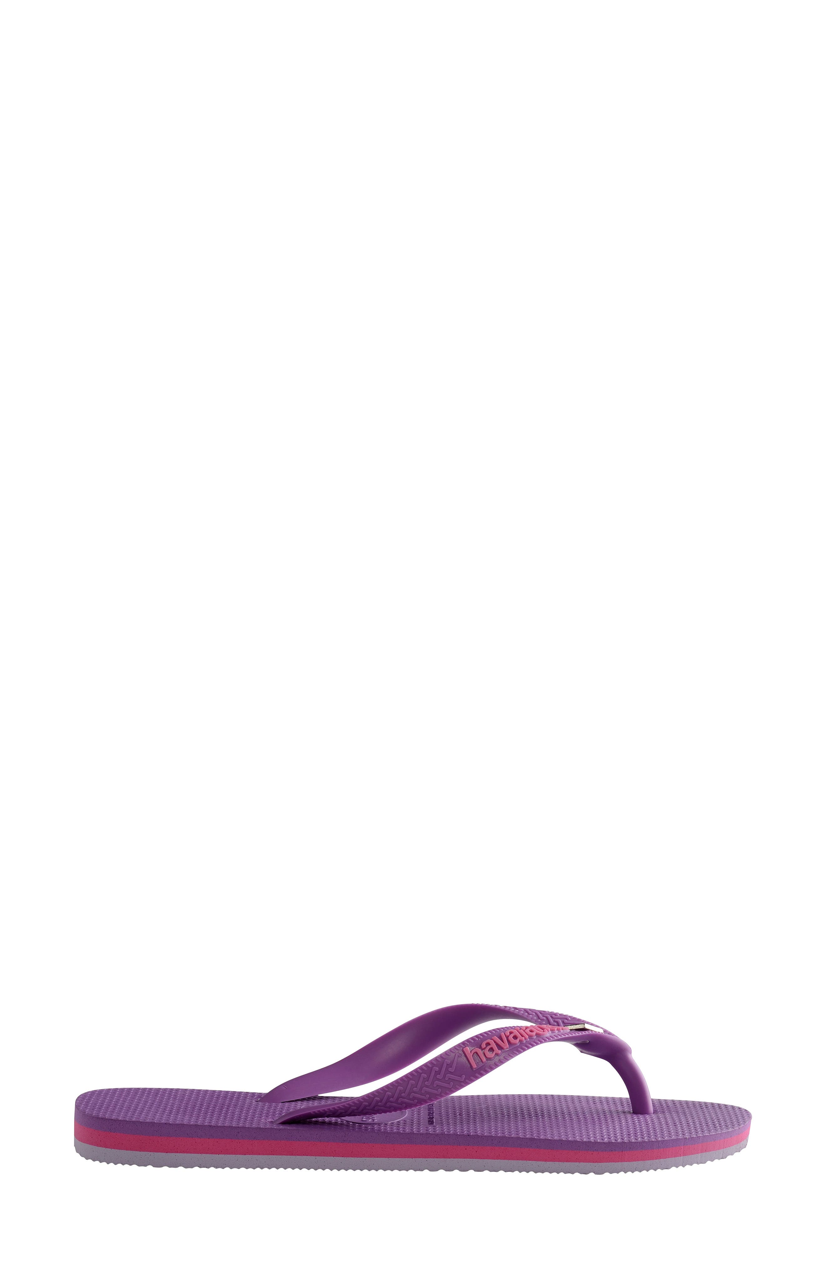 Brazil Layers Flip Flop Sandal, Alternate, color, PURPLE