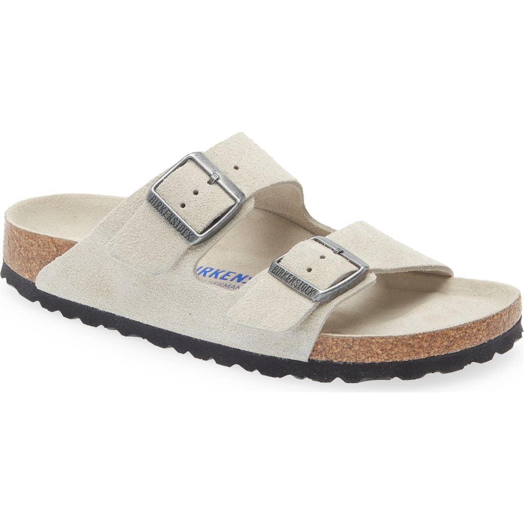 Birkenstock Arizona Soft Footbed Slide Sandal In Gray