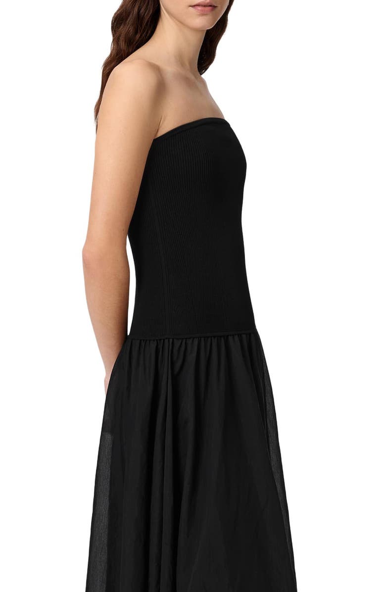 AllSaints Tegan Strapless Dress, Alternate, color, Black