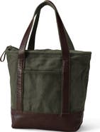 Lands' End Large Waxed Canvas Tote Bag
