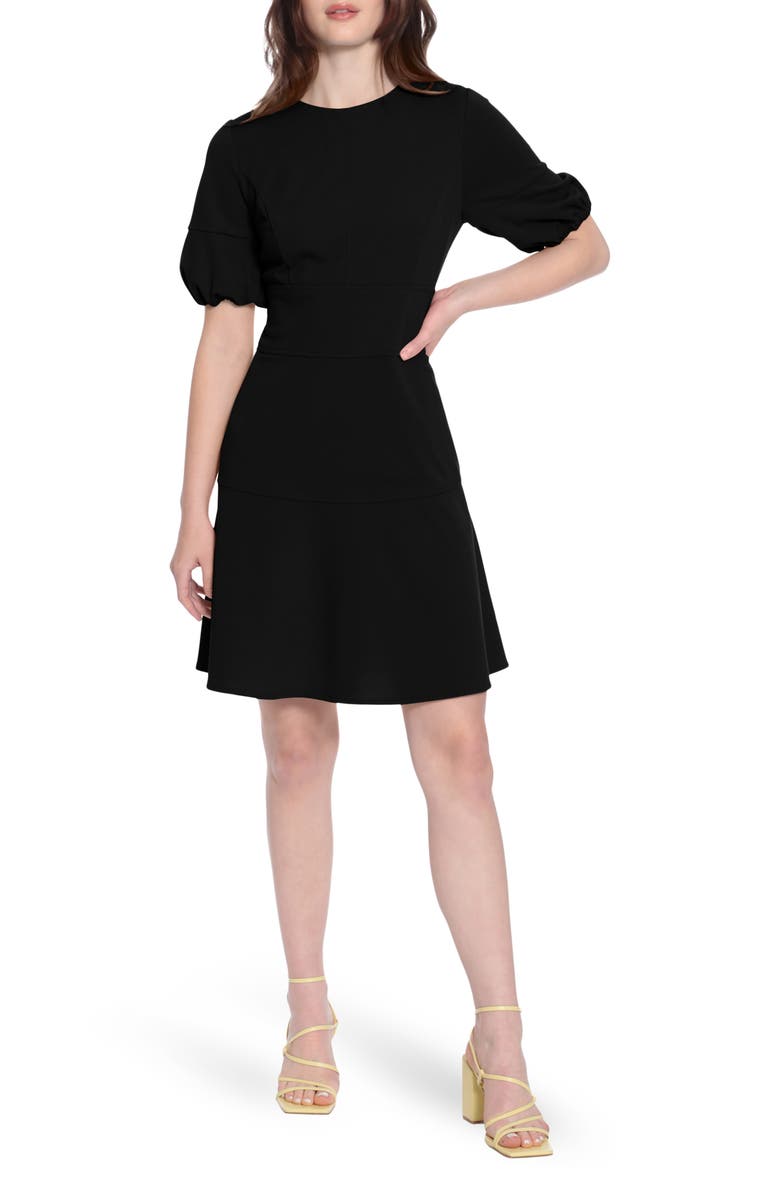 Donna Morgan Puff Sleeve Mini Dress, Alternate, color, 