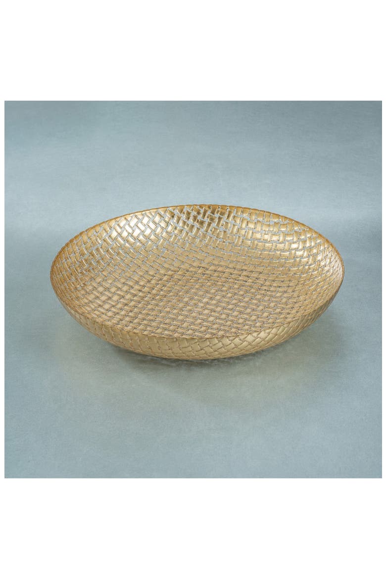 Braided Centerpiece Bowl, Alternate, color, GOLD