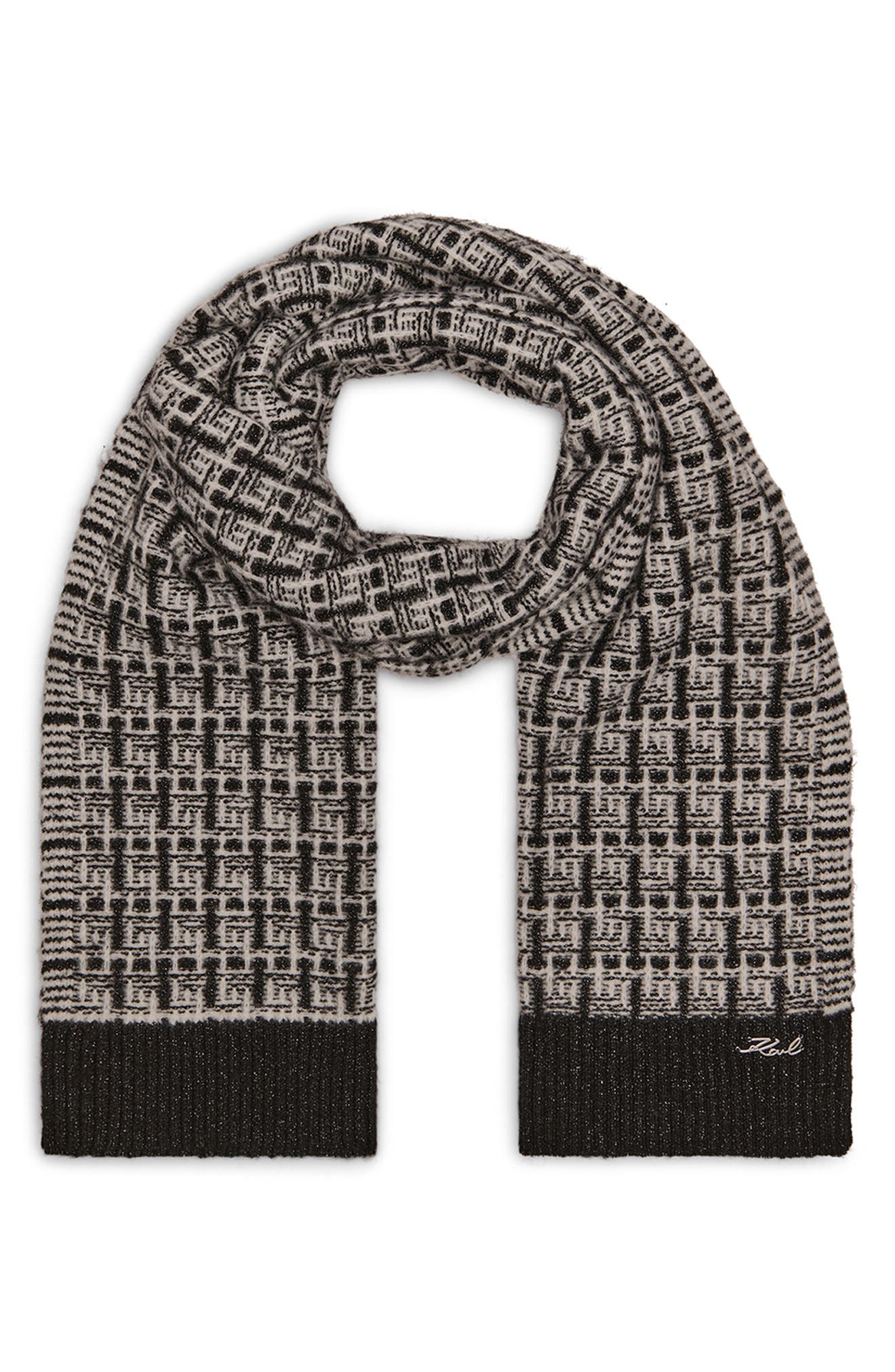 KARL LAGERFELD PARIS Tweed Shine Scarf