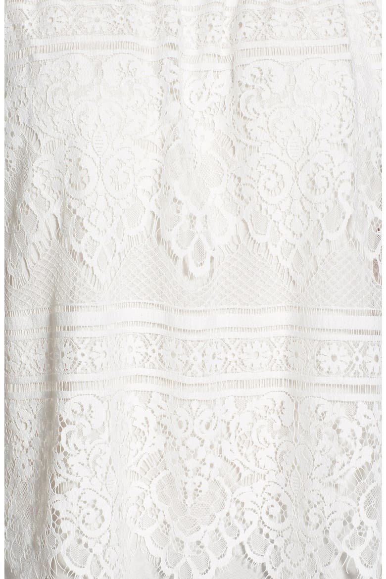 'Sunset Lace' Off the Shoulder Top, Alternate, color, IVORY