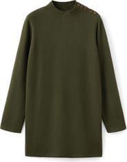 MANGO Button Detail Long Sleeve Sweater Dress