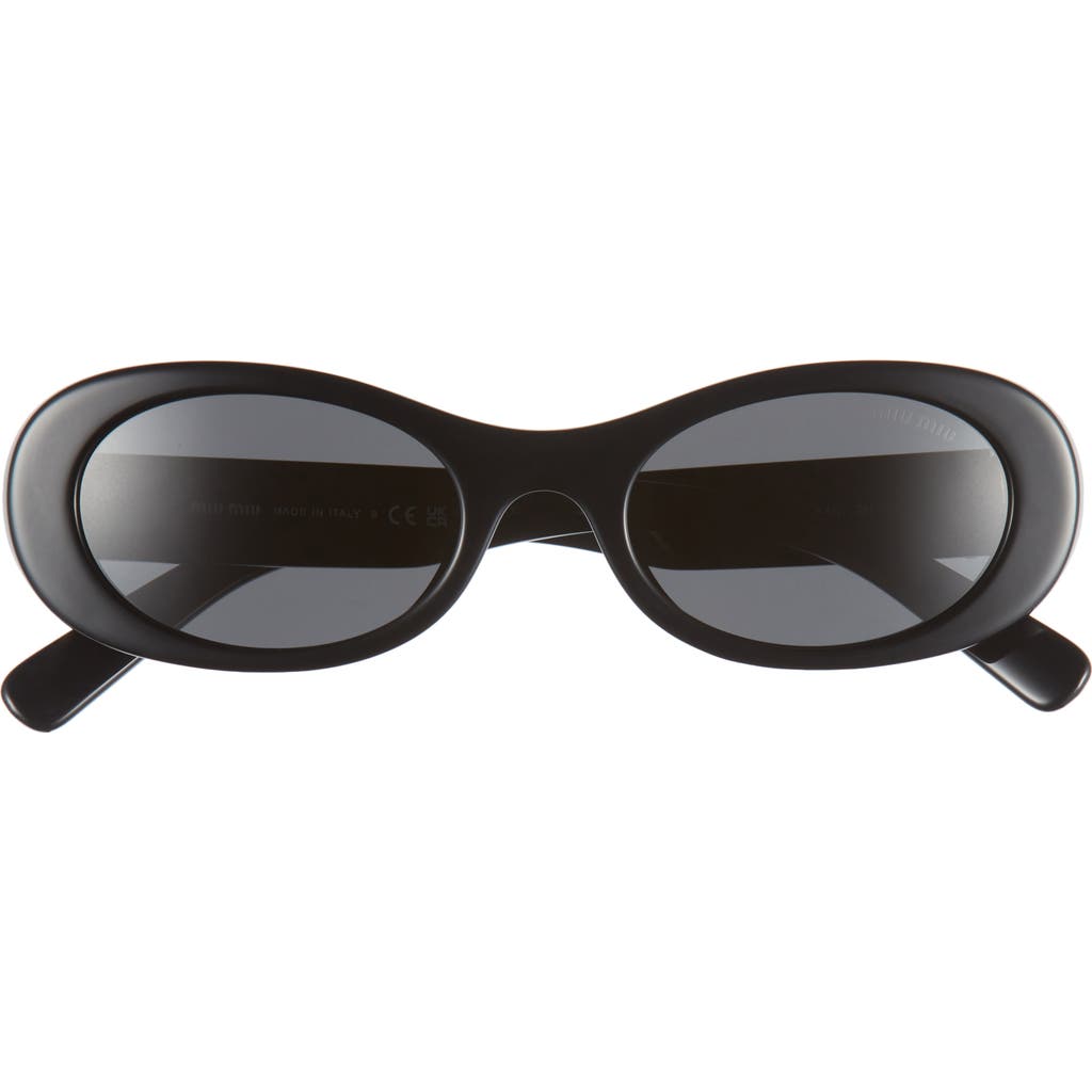Miu Miu 50mm Oval Sunglasses in Black  product