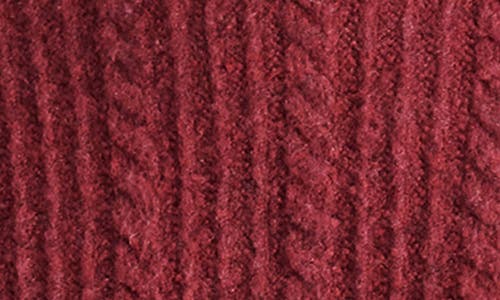 Steve Madden Aerin Cable Crew Sweater In Burgundy