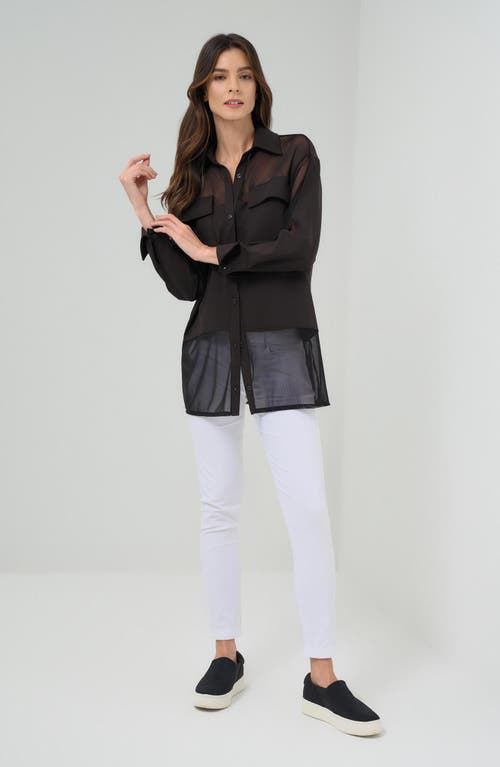 Anatomie Abriana Oversized Mixed Media Top In Black