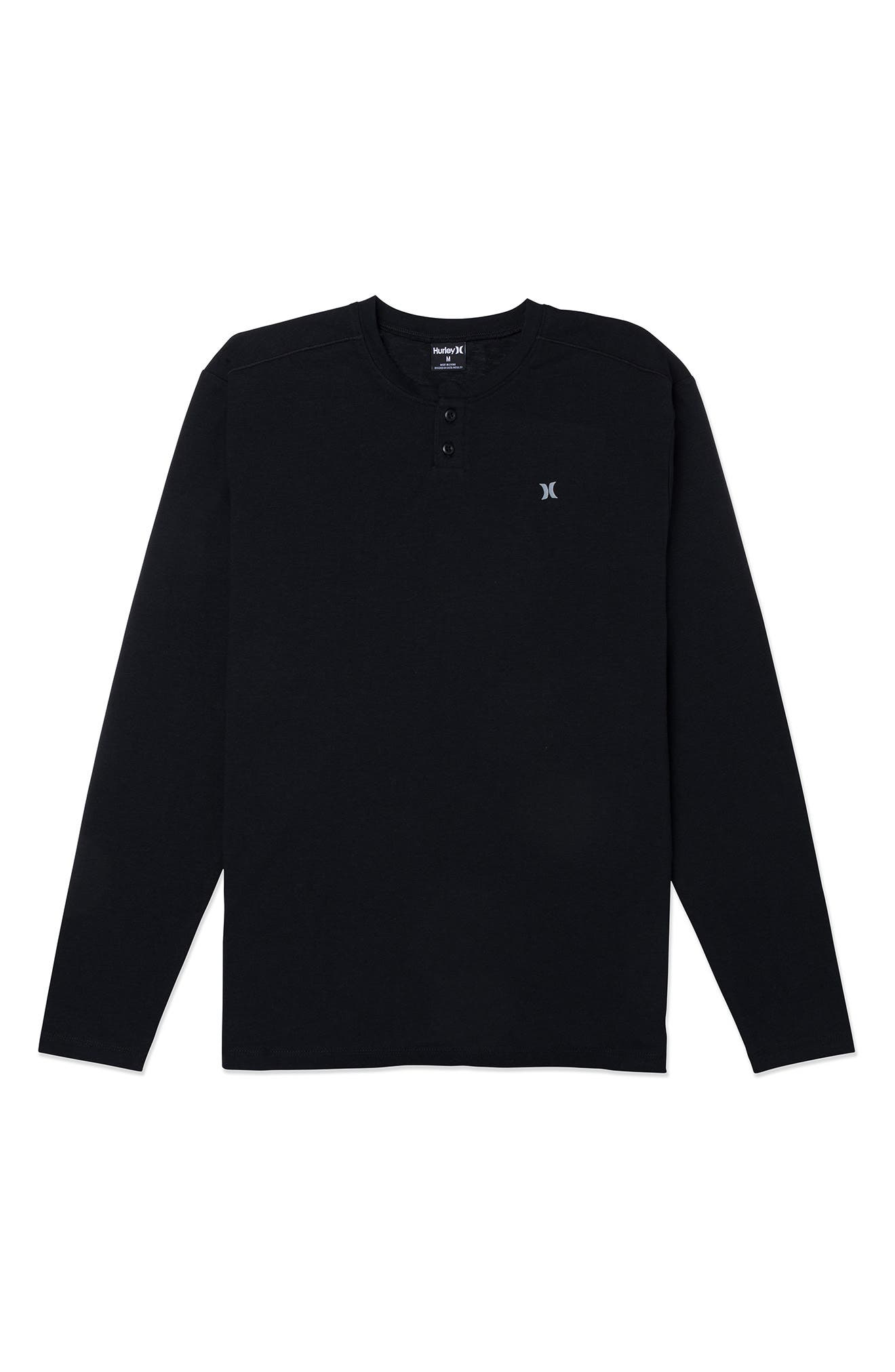 Hurley H2O Dri Slub Long Sleeve Henley T-Shirt