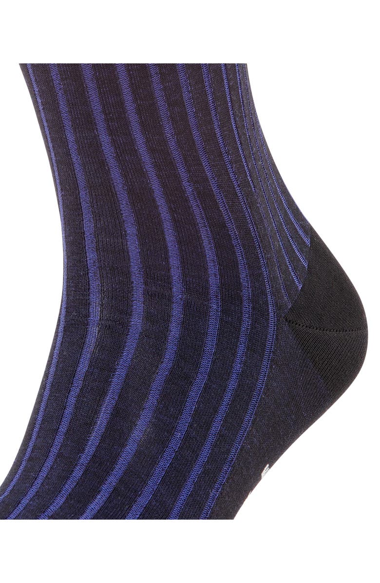Falke Shadow Striped Dress Socks, Alternate, color, Black