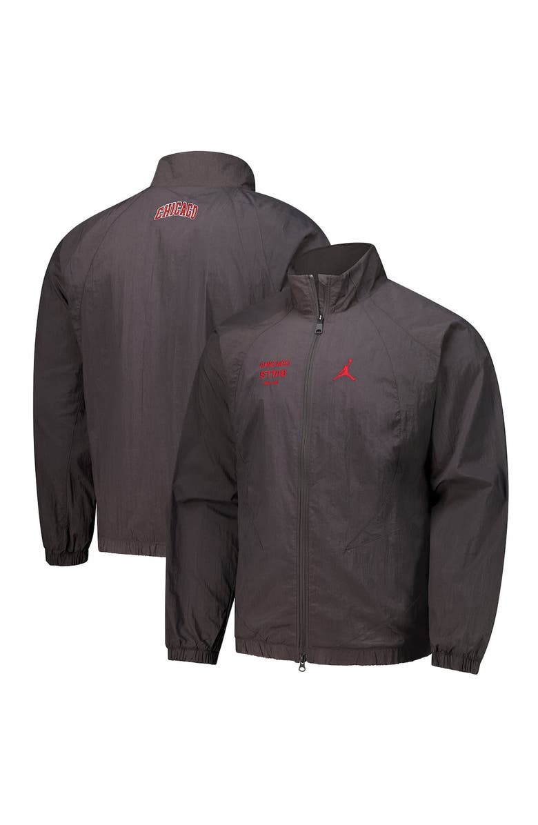 Jordan Brand Men's Jordan Brand Gray Chicago Bulls Courtside Statement Edition Jumpman Jam Full-Zip Jacket, Alternate, color, Gray