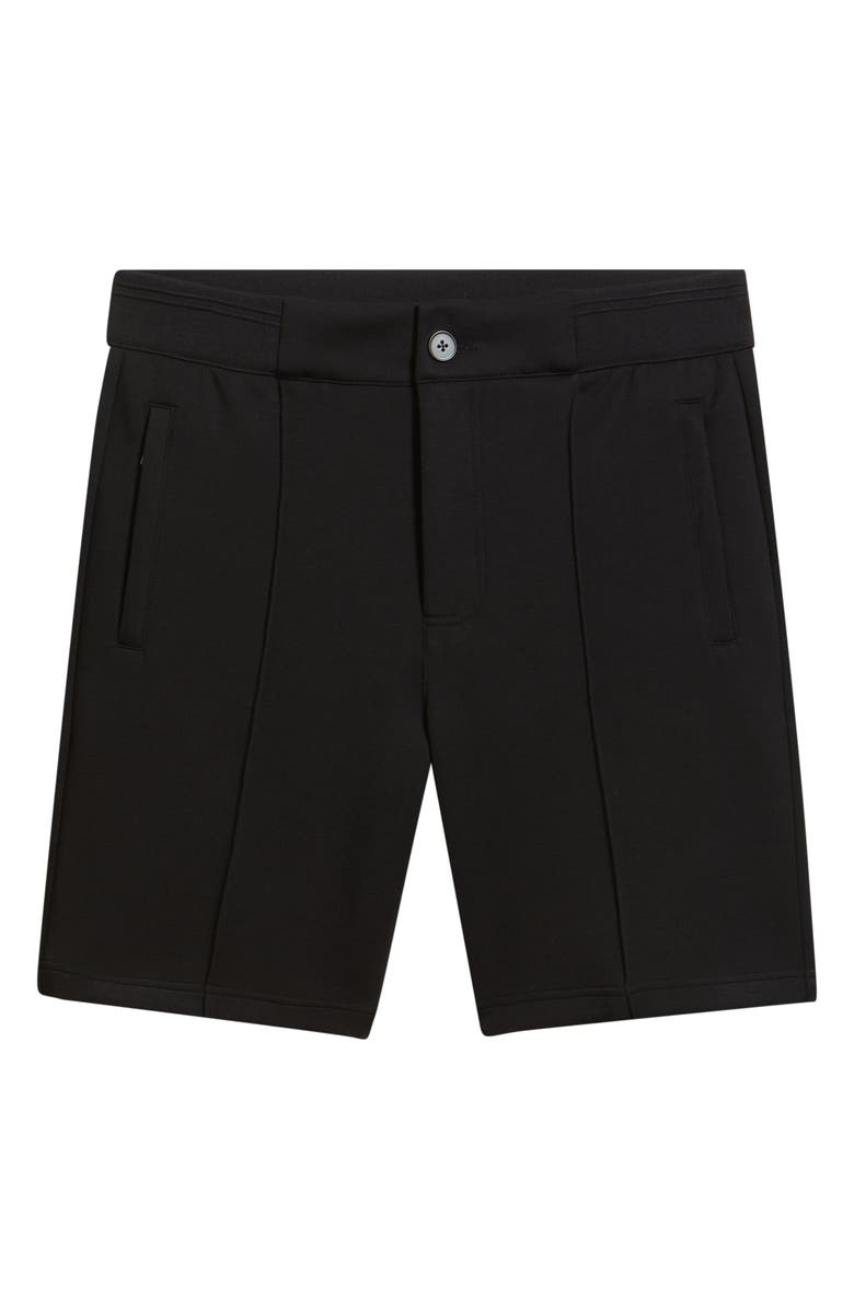 Bugatchi Soft Touch Pintuck Shorts, Main, color, Black