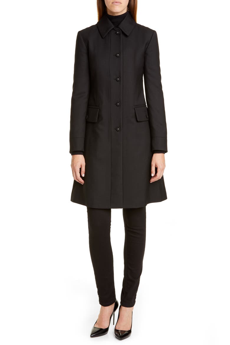 Angus Gabardine Coat, Main, color, BLACK