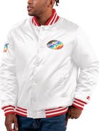 STARTER Men's Starter White San Francisco 49ers Pride Full-Snap Varsity Jacket