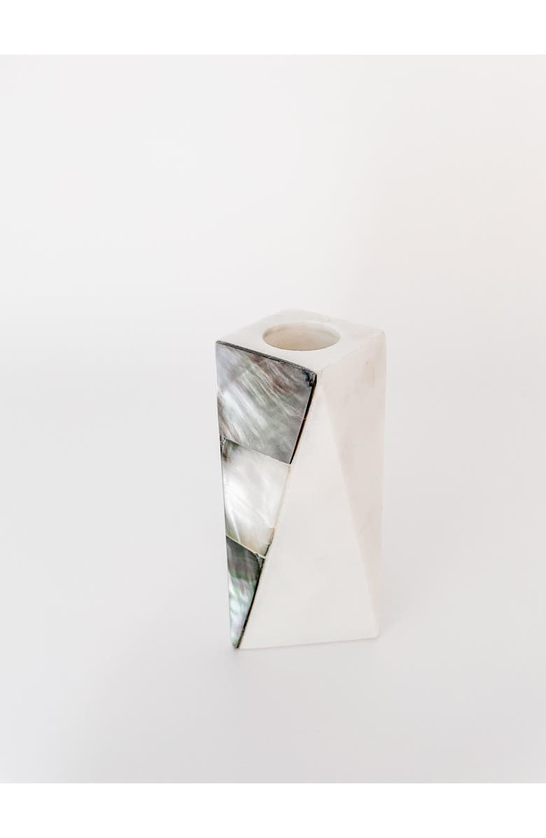 Anaya Marble Grey Pearl Candle Holders, Alternate, color, 