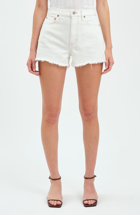 Troublemaker Fray Hem Shorts (Vanilla)