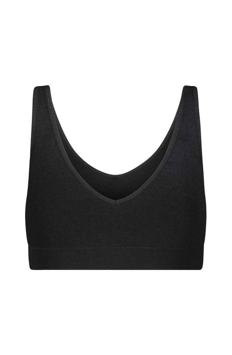 BRABAR Soft Reversible V Crop Top Bralette, Alternate, color, Black