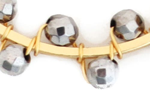 Panacea Beaded Teardrop Earrings In Gold